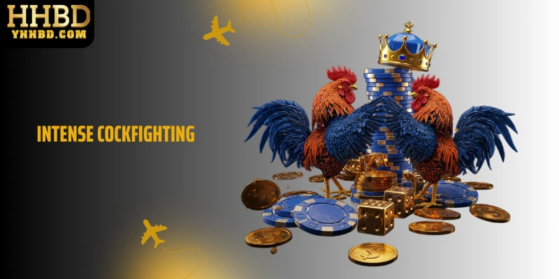 Intense cockfighting